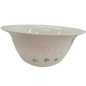 Belleek Irish Tara Shamrock Collection Large Porcelain‎ Cottagecore Mixing Bowl